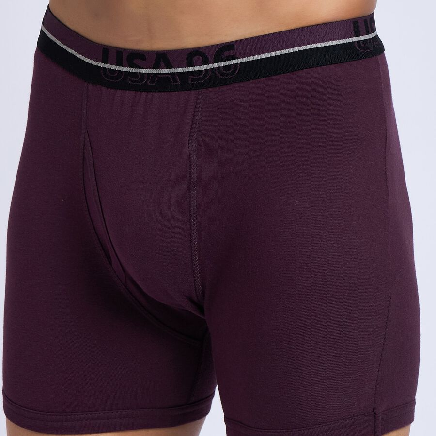 Men's 100% Cotton Trunks, वाइन, large image number null