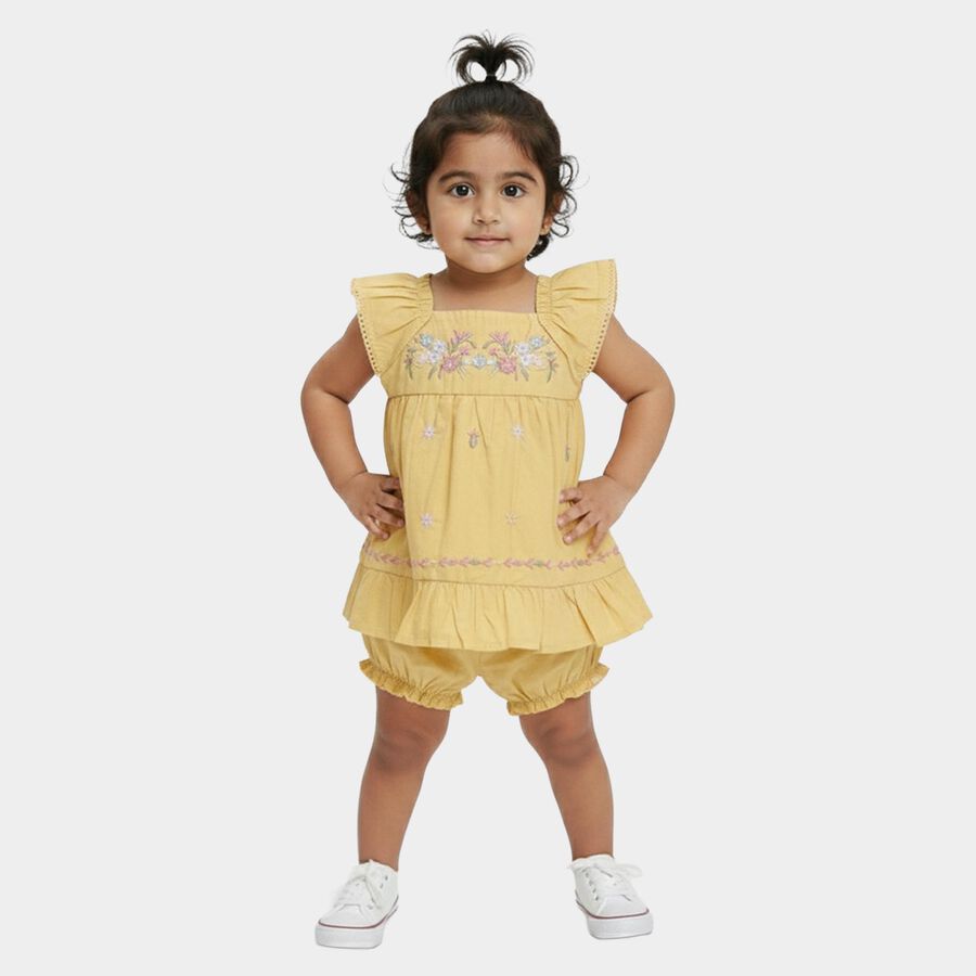 Infants' Frock, पीला, large