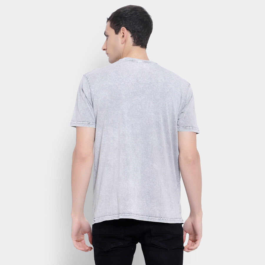 Cotton Round Neck T-Shirt, Light Grey, large image number null