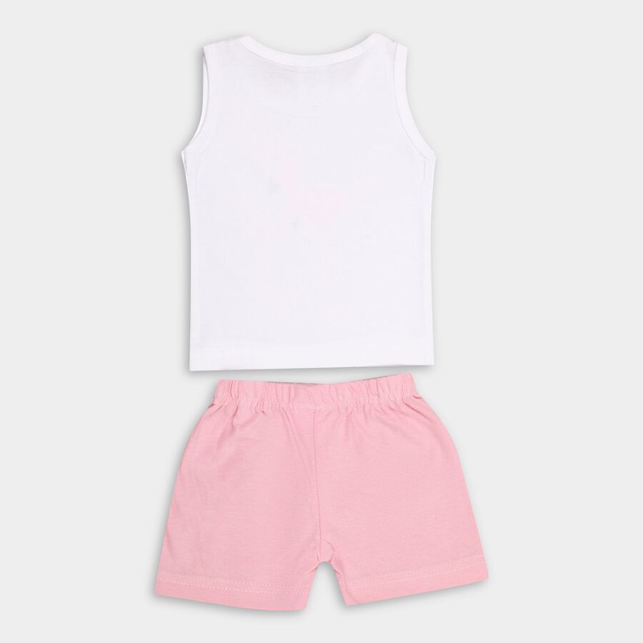Infants' 100% Cotton Short Set, हल्का गुलाबी, large image number null