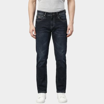 Men's Blue Slim Fit Solid Jeans
