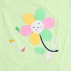 Infants' Pastel Green Cotton Puff Sleeve Top and Printed Skirt Set, Light Green, small