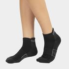 Men's Dark Navy Blue and Charcoal Black Regular Fit Ankle Length Socks Pack of 3, Melange Light Grey, small