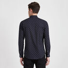 Cotton Printed Casual Shirt, Navy Blue, small image number null