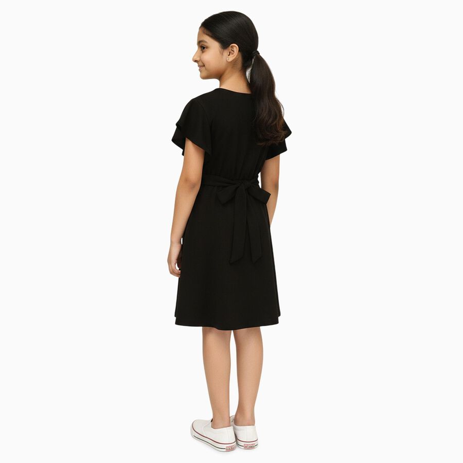 Girls' Dress, Black, large image number null