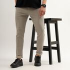 Men's Cross Pocket Slim Fit Casual Trousers , Light Grey, small image number null