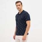 Men's Collared Half Sleeves T-Shirt , Navy Blue, small image number null