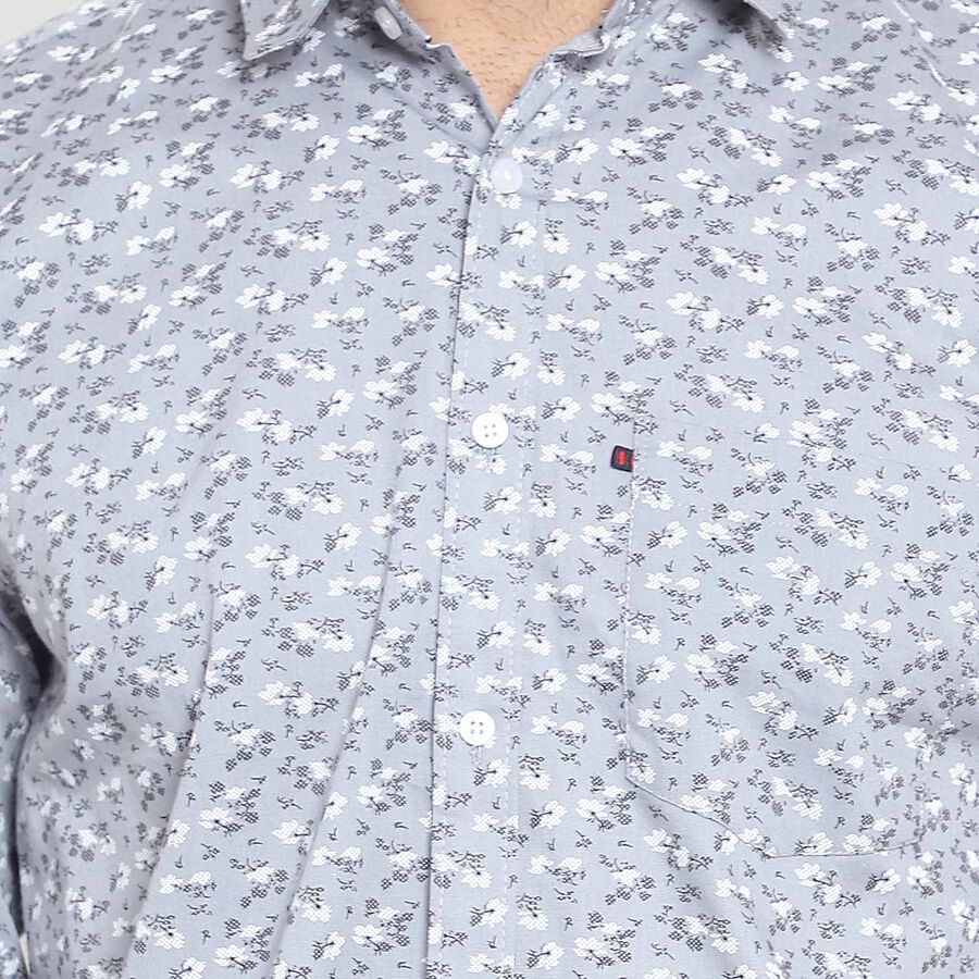 Cotton Casual Shirt, Light Grey, large image number null