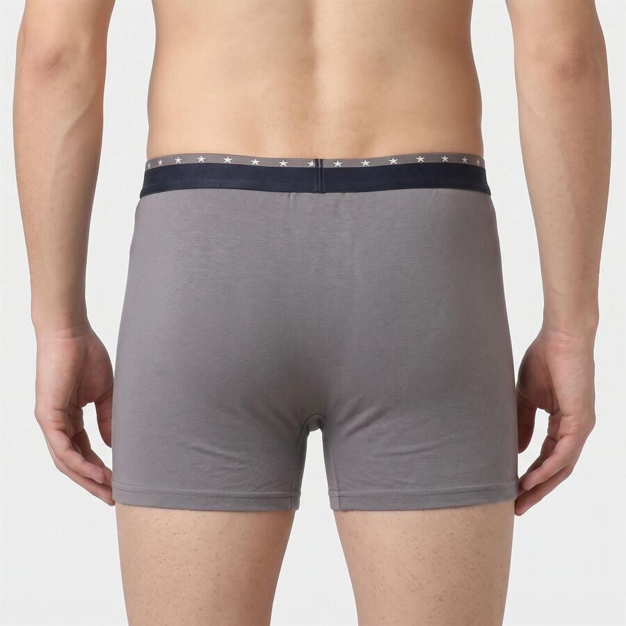 Men's Navy Blue Regular Fit Printed Trunks, नेवी ब्लू, large