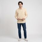 Men's Peach Cotton Regular Collar Shirt, पीच, small