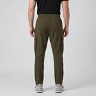 Men's Olive Green Cargo Track Pants, ओलिव, small