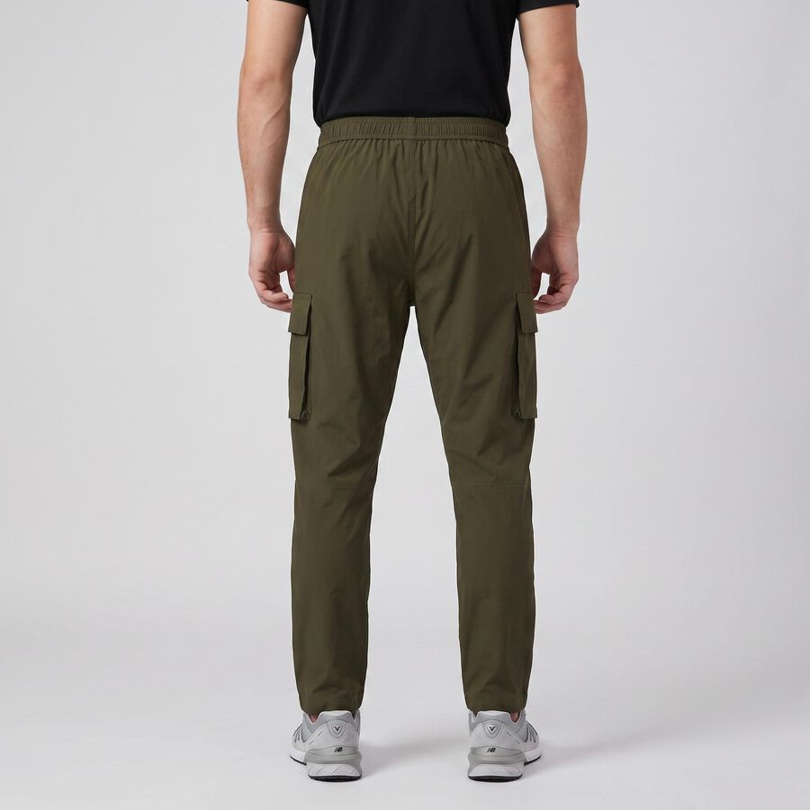 Men's Olive Green Cargo Track Pants, ओलिव, large