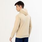 Men's Light Beige Hooded Casual Sweatshirt, गहरा पीला, small image number null