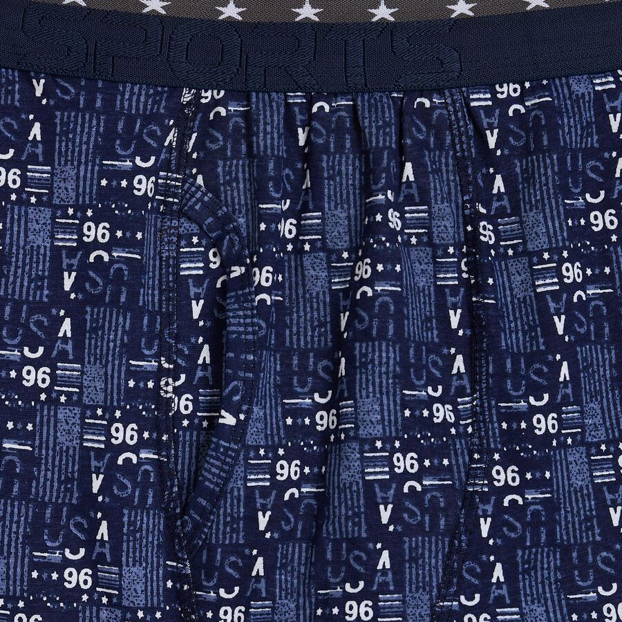 Men's Navy Blue Regular Fit Cotton Trunks, Navy Blue, large