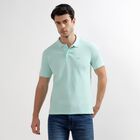 Men's Collared Half Sleeves T-Shirt, हल्का हरा, small image number null