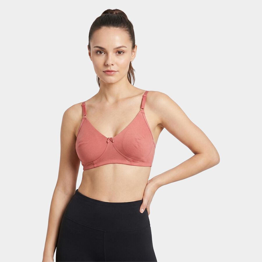 Women's Rust V Neck Bralette Bra, रस्ट, large