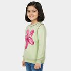 Girls Light Sage Green Crew Neck Casual Sweatshirt, Light Green, small image number null