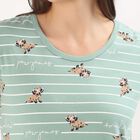 Women's Soft Pastel Pink Cotton Sleeveless Casual Nighty, हल्का हरा, small