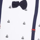 Infants' Navy Cotton Round Neck Solid Baba Suit, Navy Blue, small image number null