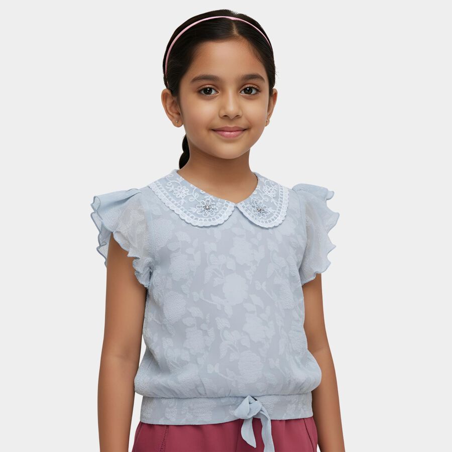 Girls' T-Shirt, हल्का नीला, large