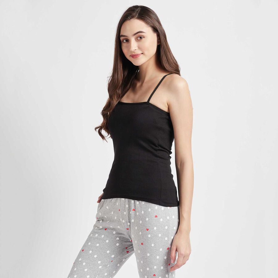 Cotton Solid Slips, Black, large image number null