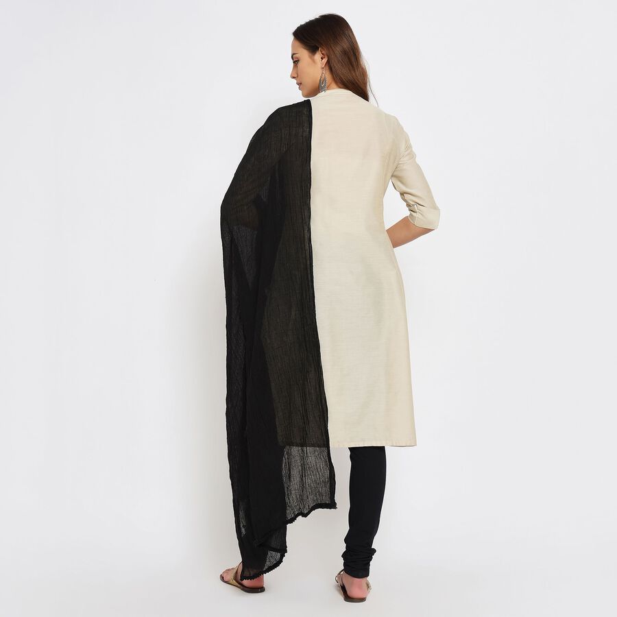 Ladies' Dupatta , काला, large image number null