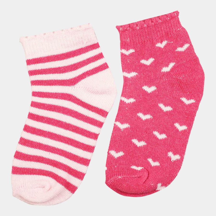 Girls Ankle Basic Socks, Pink, large image number null