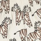 Boys' Off White Round Neck Zebra Printed Baba Suit, Off White, small image number null