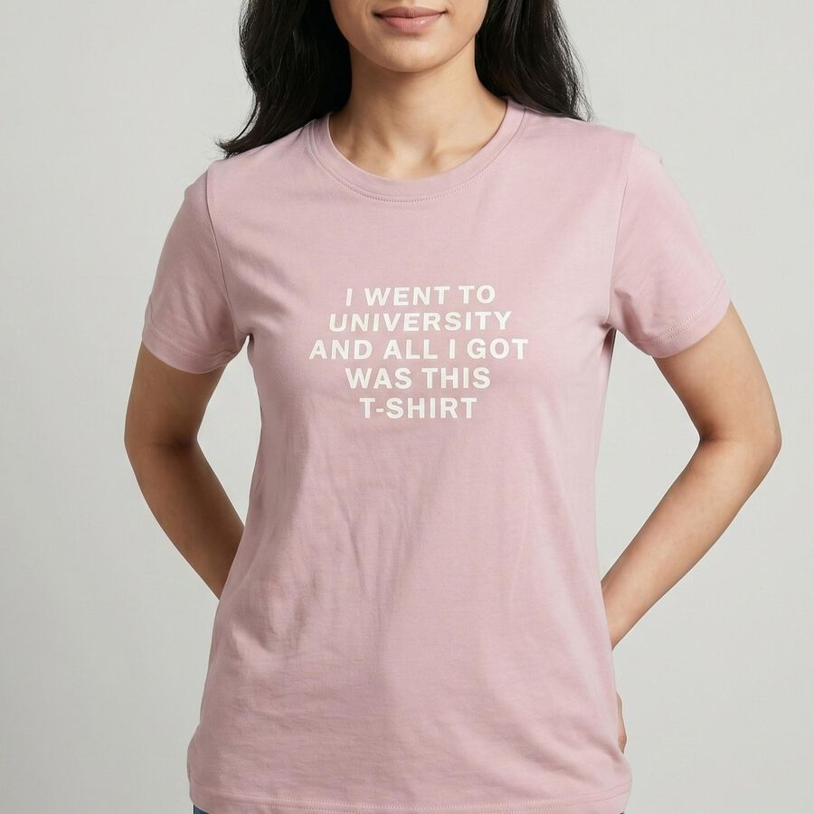 Women's Lilac Round Neck Regular T-Shirt, लाइलेक, large