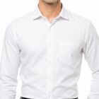 Men's White Formal Shirt, White, small
