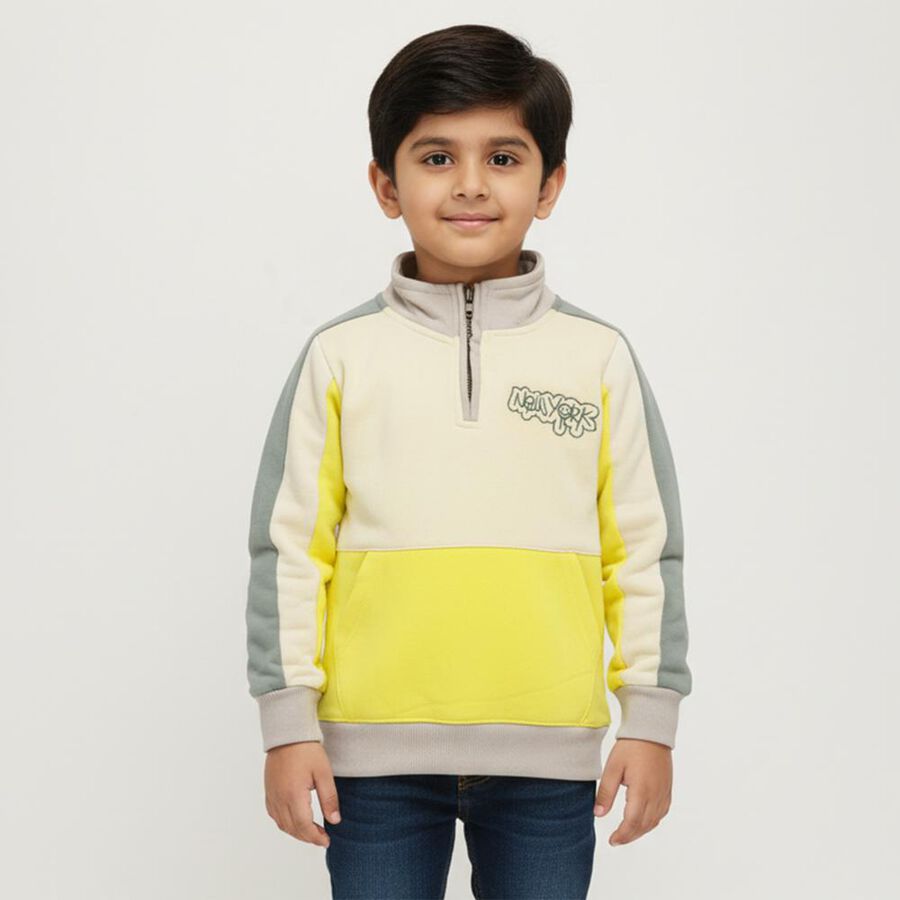 Boys' Sweatshirt, पीला, large image number null