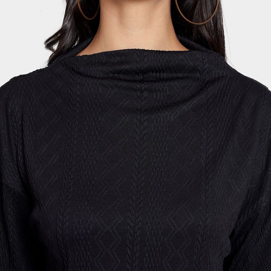Ladies'  Crop  Top, Black, large image number null
