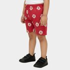 Girls' Maroon Regular Fit Daisy Floral Print Shorts, Pink, small