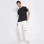 Men's 100% Cotton Round Neck Half Sleeves T-Shirt, काला, small image number null