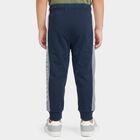 Boys Blue Jogger Slogan Print Pyjama, नेवी ब्लू, small