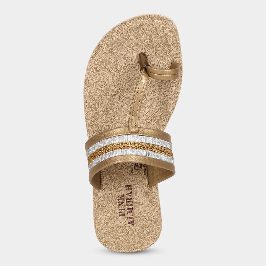 Ladies' Sandal, गोल्डन, large image number null