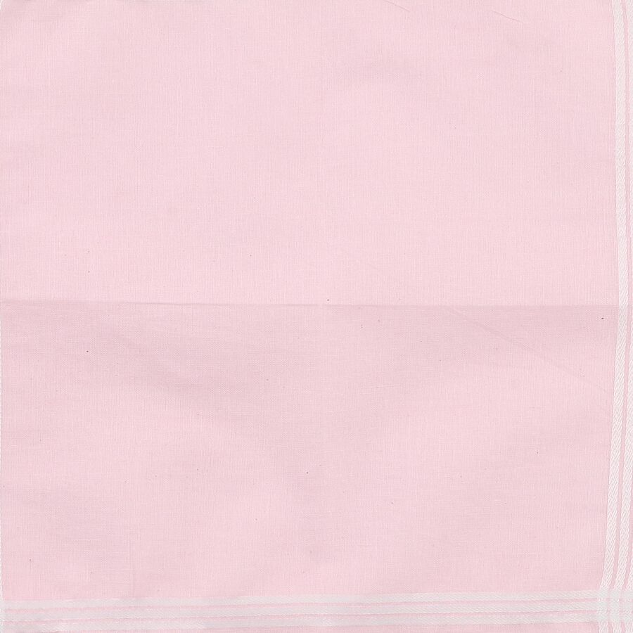 Boys Pastel Solid Pack of 3 Handkerchief, हल्का गुलाबी, large