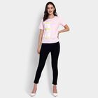 Ladies' 100% Cotton Round Neck T-Shirt , हल्का गुलाबी, small image number null