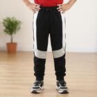 Boys' Black Colorblock Jogger Pyjama, काला, small