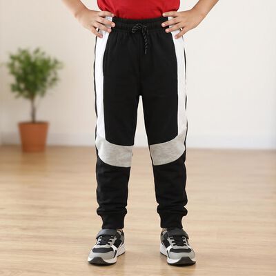 Boys' Black Colorblock Jogger Pyjama