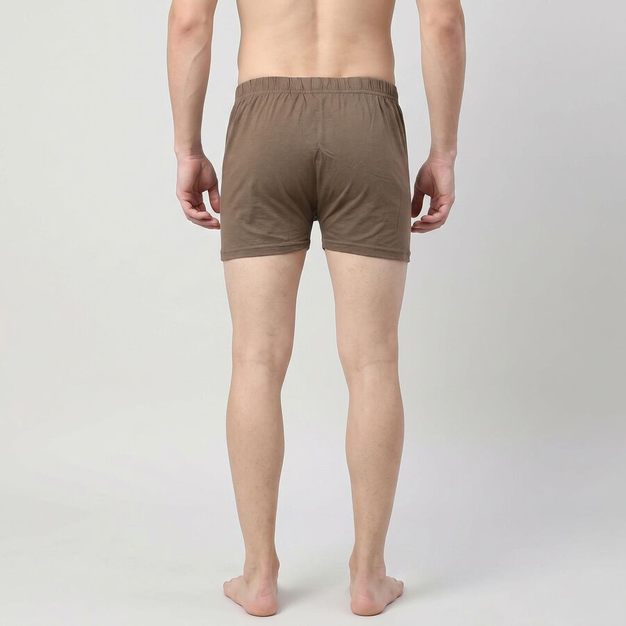 Men's Beige Regular Fit Trunks, गहरा पीला, large