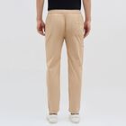 Men's 100% Cotton Track Pants, Beige, small image number null