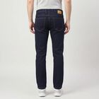 Men's Navy Blue Slim Fit Solid Jeans, Dark Blue, small
