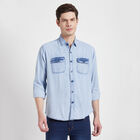 Cotton Solid Casual Shirt, Light Blue, small image number null