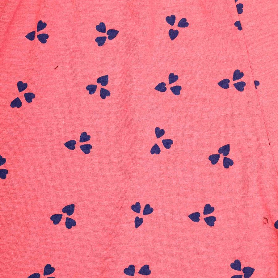 Girls Printed Pyjama, Pink, large image number null