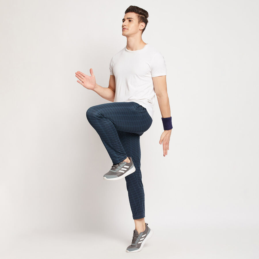 Cut & Sew Track Pants, Teal Blue, large image number null