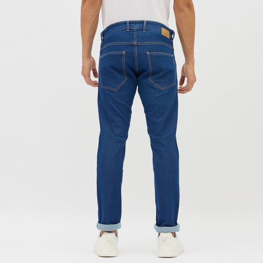 Men's Deep Indigo Slim Fit Jeans, Mid Blue, large