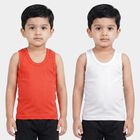 Boys Coral 100% Cotton Round Neck Waistcoat Vest, मूँगा (कोरल), small