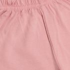 Girls' Soft Pink Cotton Sleeveless Printed Top and Shorts Set, Light Pink, small image number null