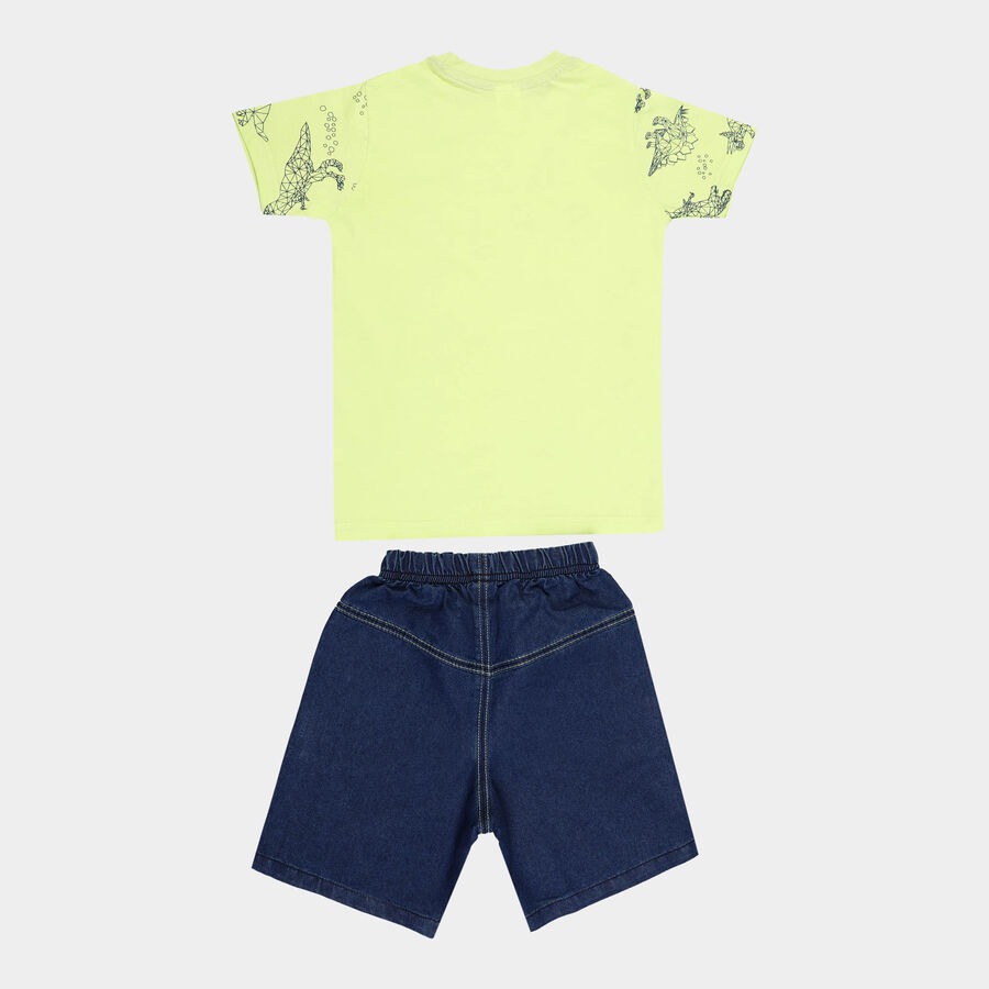 Boys Cotton Baba Suit, Light Green, large image number null